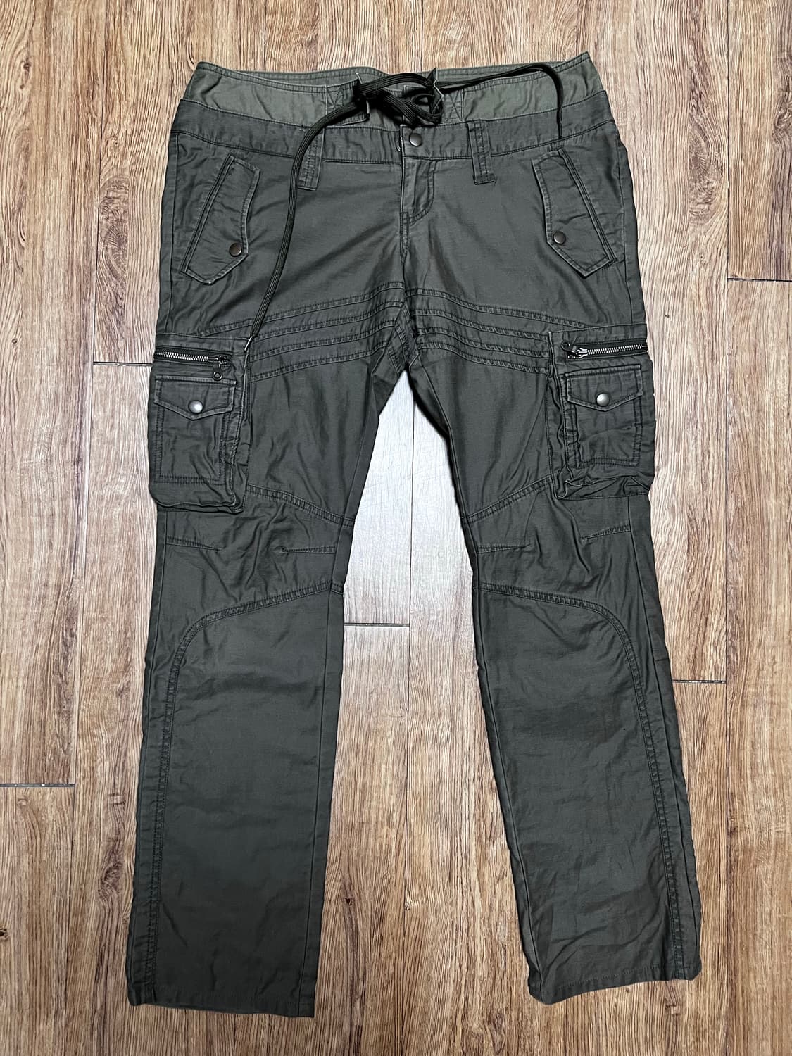 빈티지 카키 카고 팬츠 상품이미지1