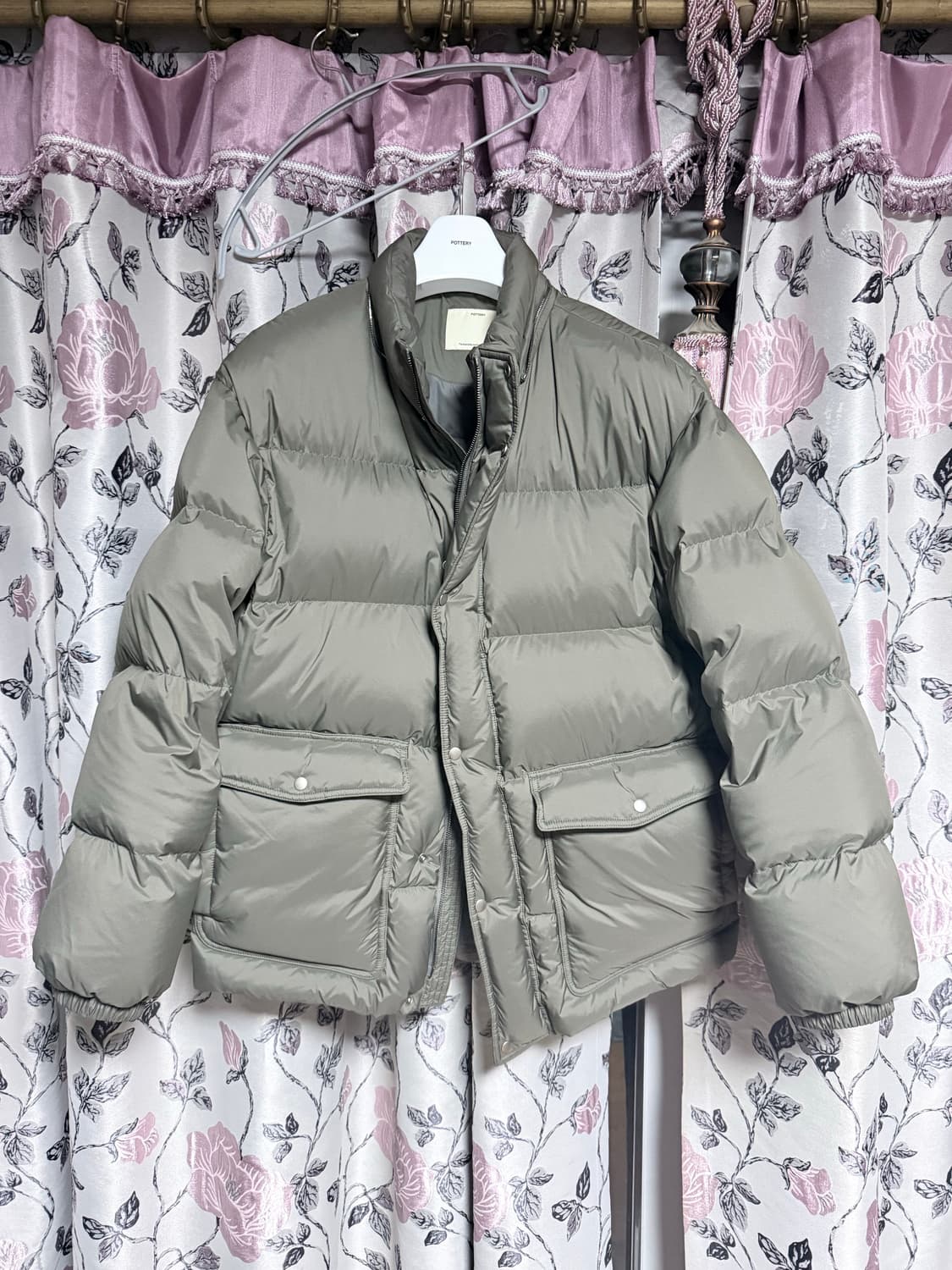 24aw포터리 러스틱푸퍼파카 카키브라운3사이즈 상품이미지1