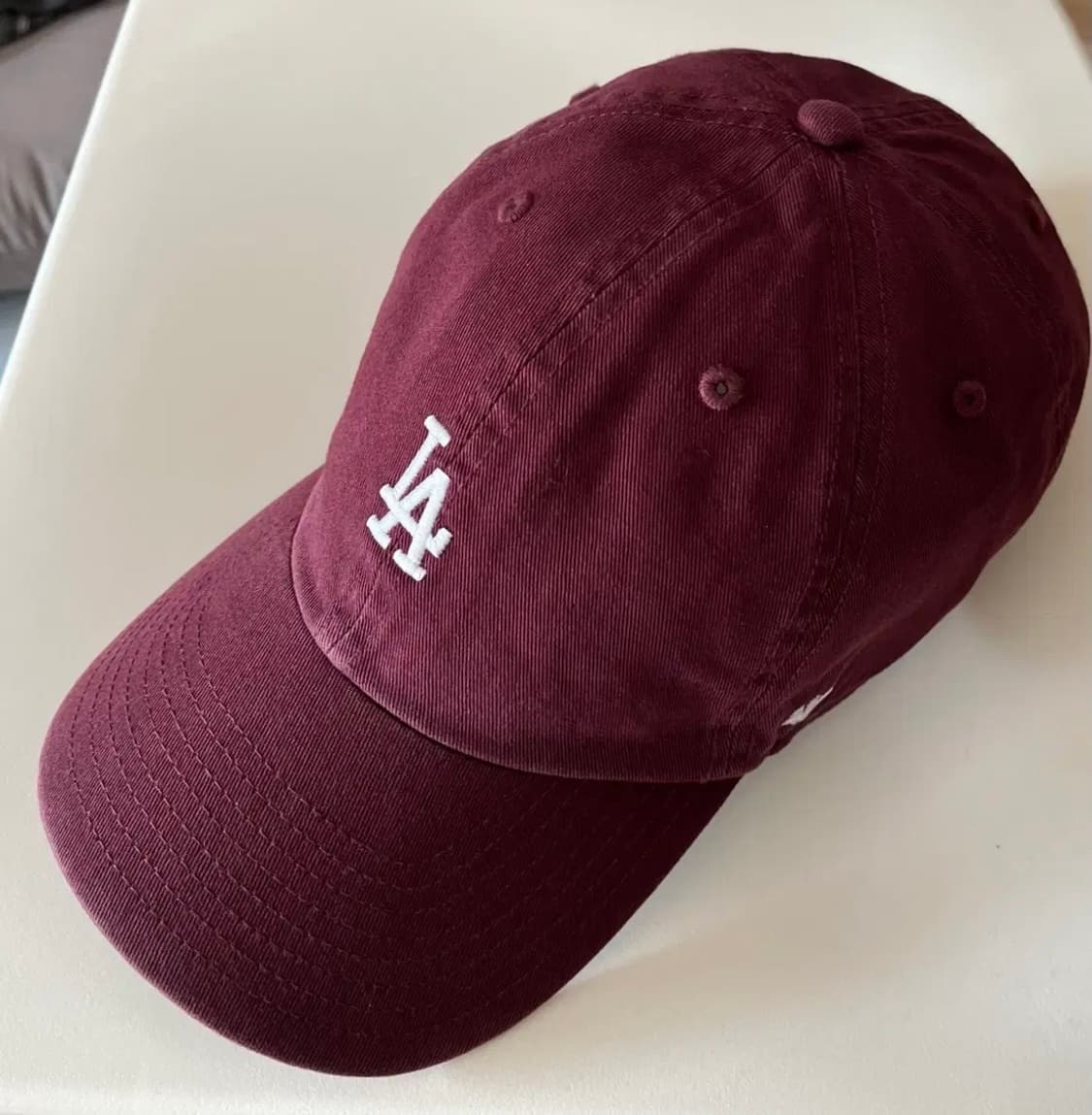 47브랜드 MLB 클린업 LA 볼캡 모자 버건디 상품이미지1