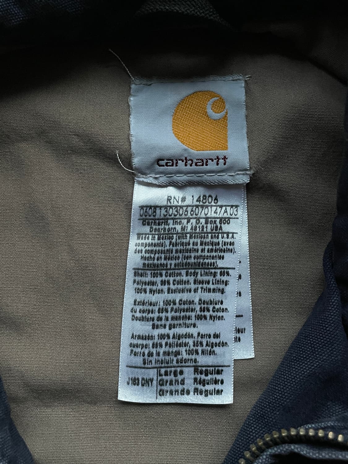 칼하트 J163 와일리 워크자켓 DNY 상품이미지3