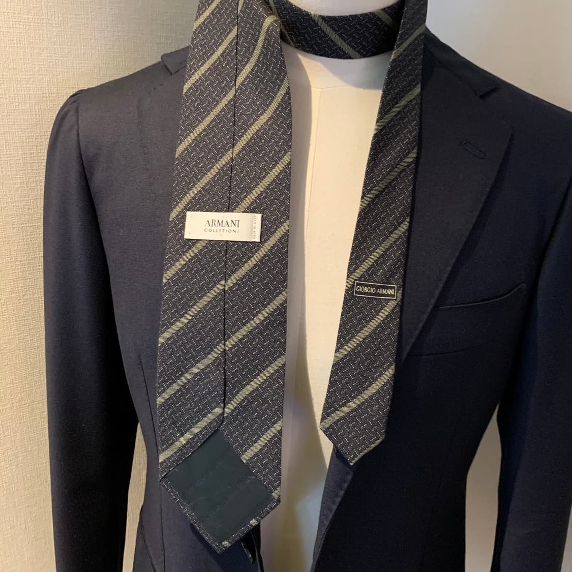 조르지오 아르마니(ARMANI) 스트라이프 명품넥타이 혼방 A+등급 상품이미지2