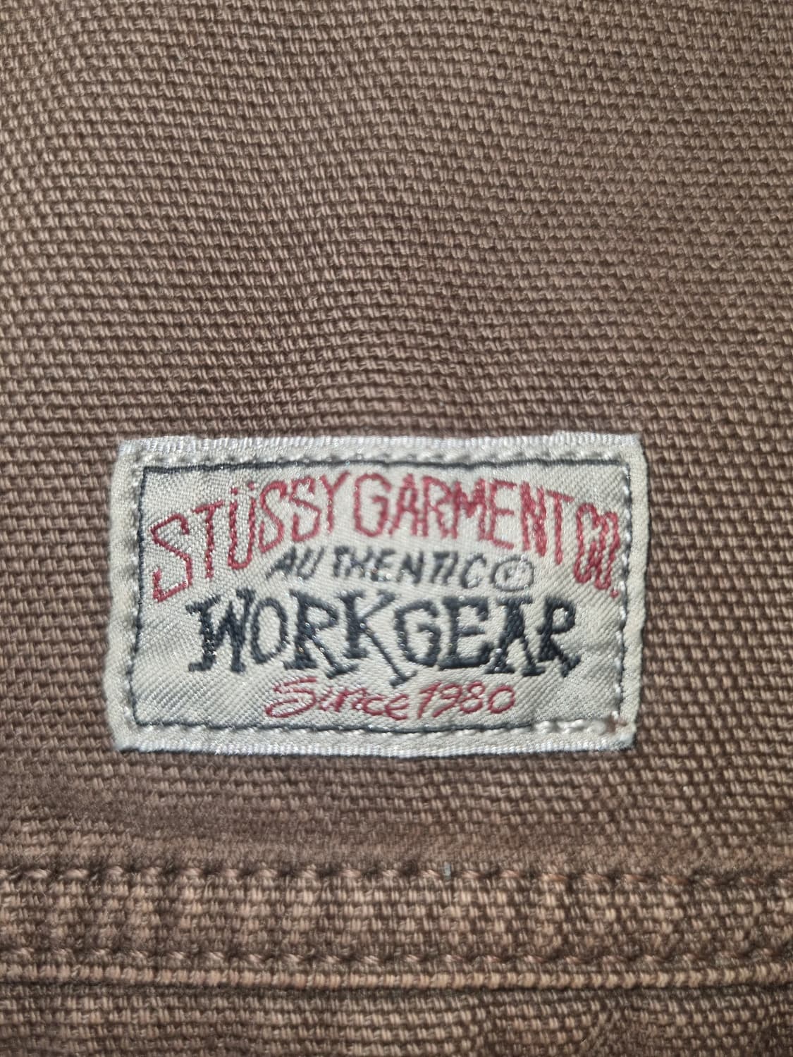 스투시 워크기어 언라인드 캔버스 워크자켓 브라운 상품이미지2