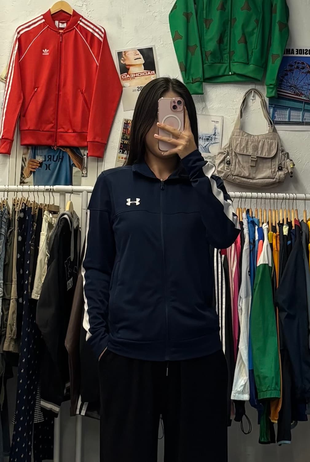 언더아머 사이드라인 네이비 트랙탑 져지 S 상품이미지1