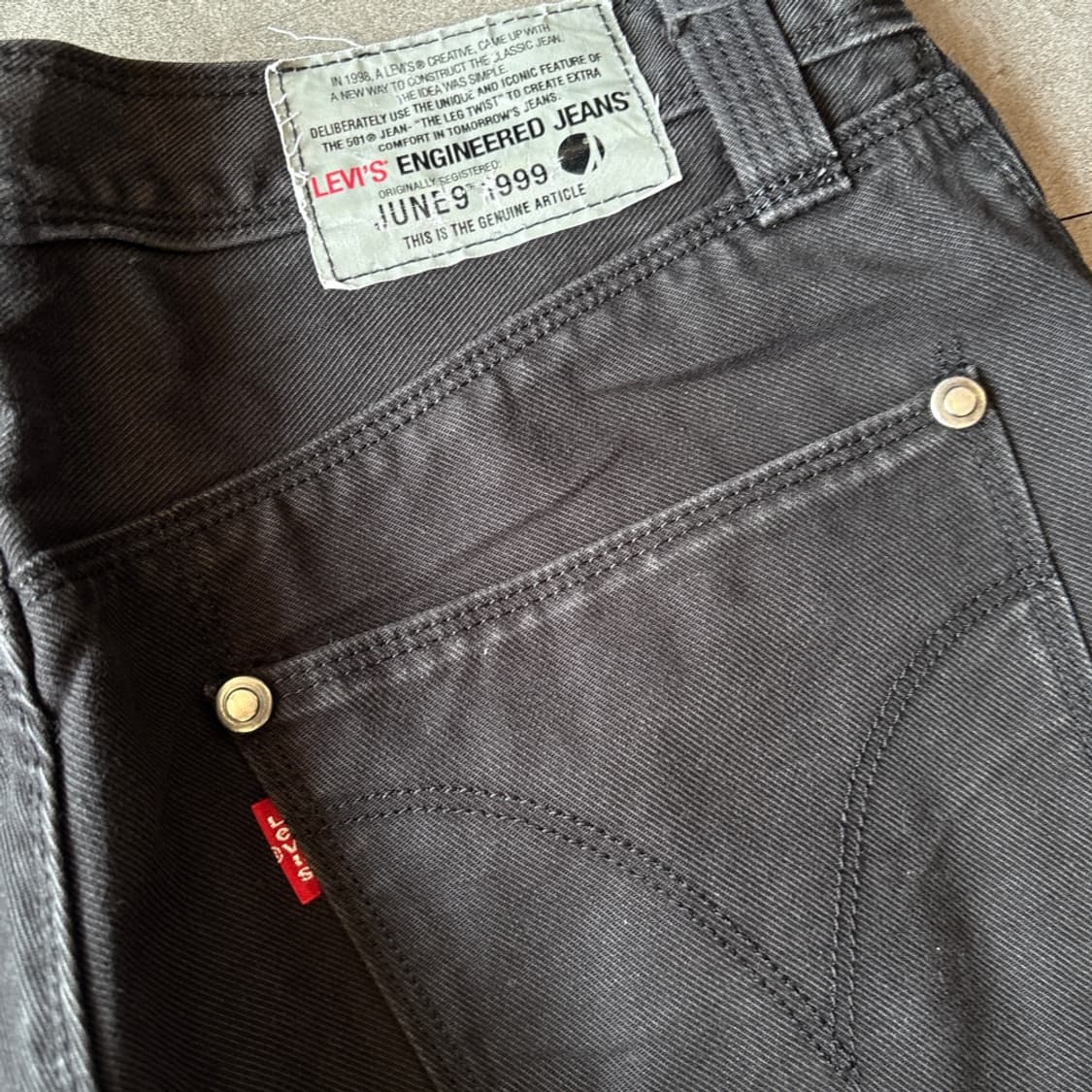 리바이스 정품 데님 블랙 엔진 청바지 상품이미지8