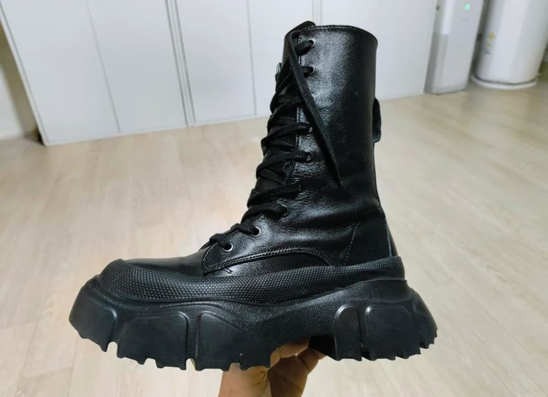 자라 로우힐 러그솔 가죽 부츠 상품이미지2