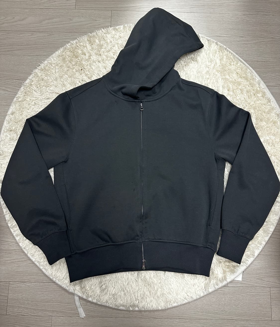 Wrap Hooded Zip up charcoal 상품이미지1