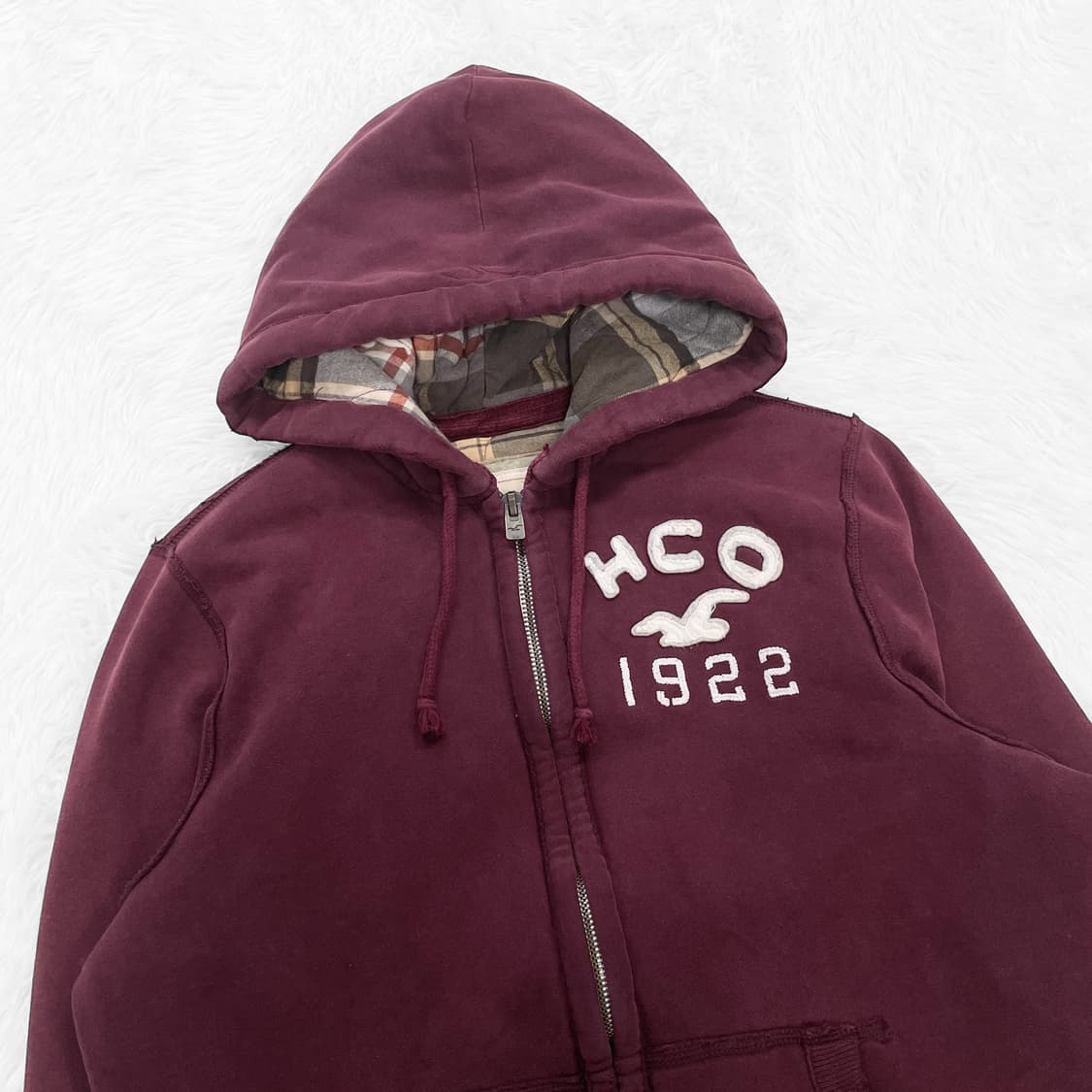 홀리스터 1922 후드집업 버건디 상품이미지3