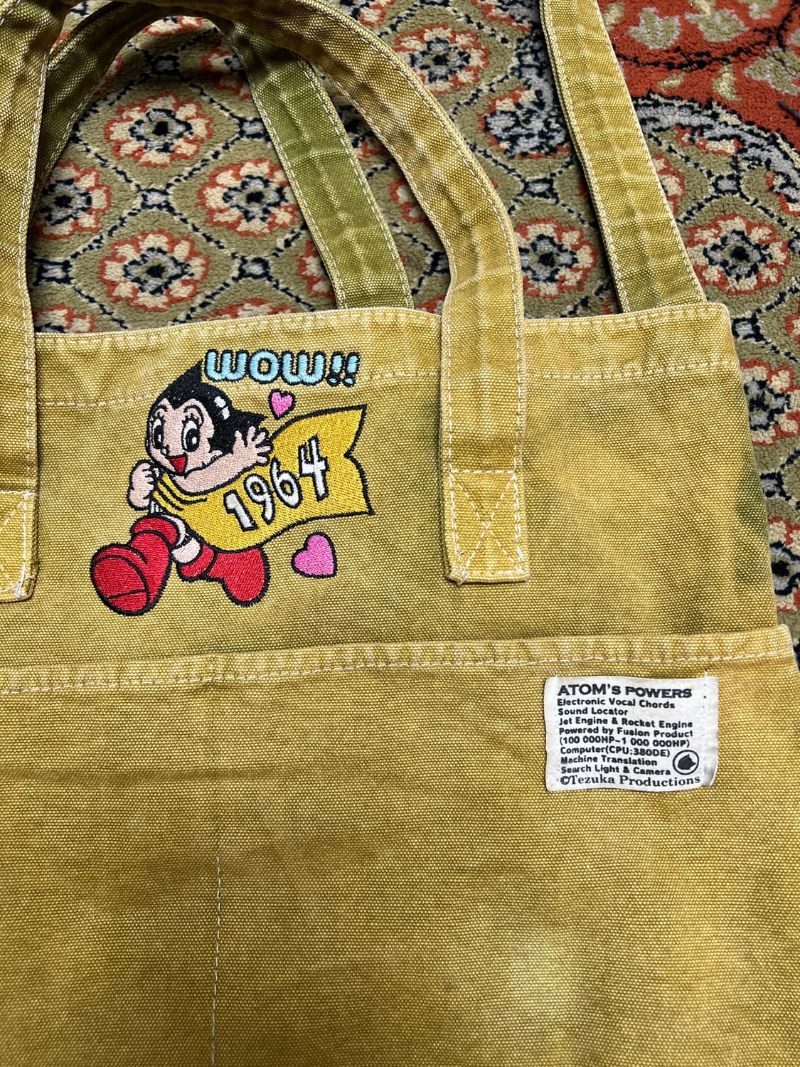 Astro Boy Vintage Canvas Tote Bag Beige 상품이미지2