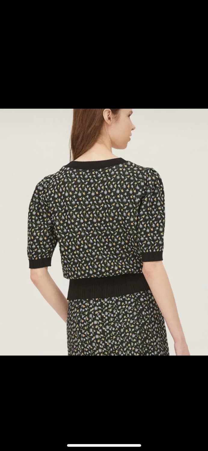 시슬리 플라워 자카드 가디건 상품이미지3