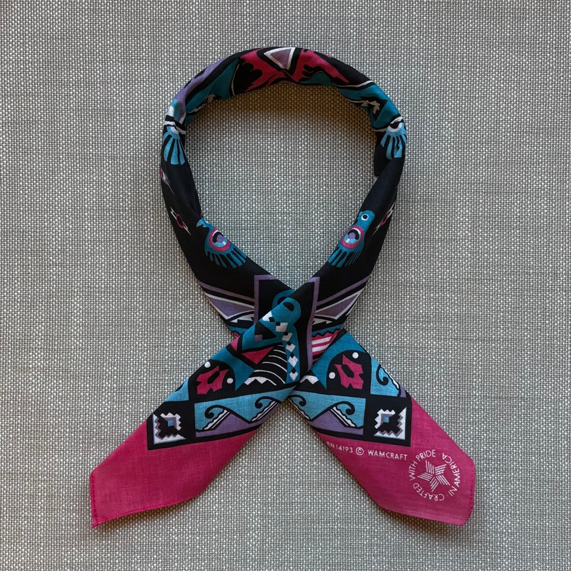 [미사용] 80s USA WAMCRAFT 네이티브 나바호 반다나 상품이미지1