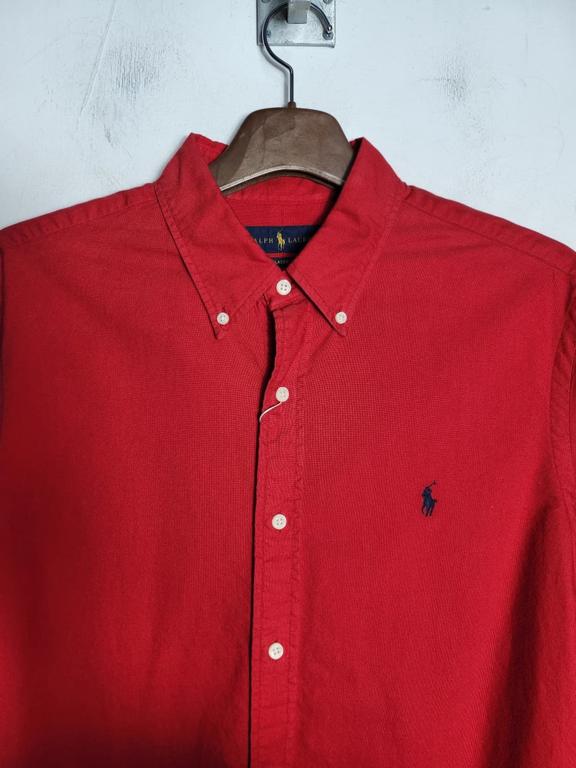 폴로 랄프로렌 레드 옥스포드 셔츠 상품이미지3