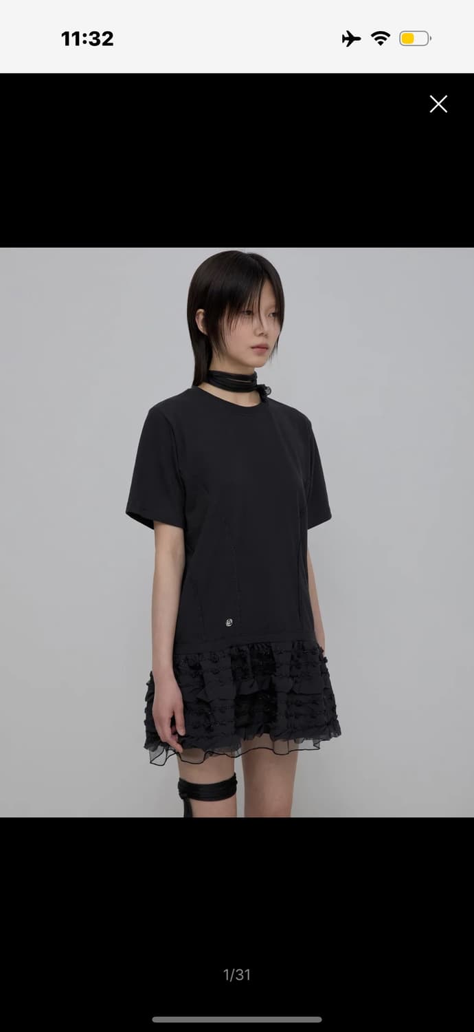 플레어업 레이어드 프릴 티셔츠 Layered Frill T-Shirt 상품이미지1