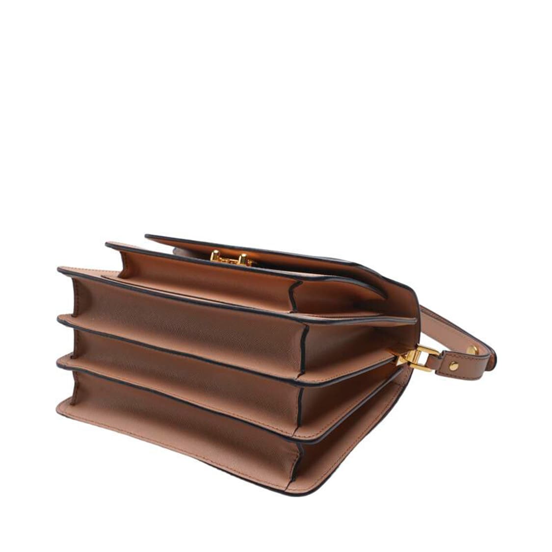 (중고) 마르니 베이지 사피아노 트렁크 미듐 숄더백 상품이미지3