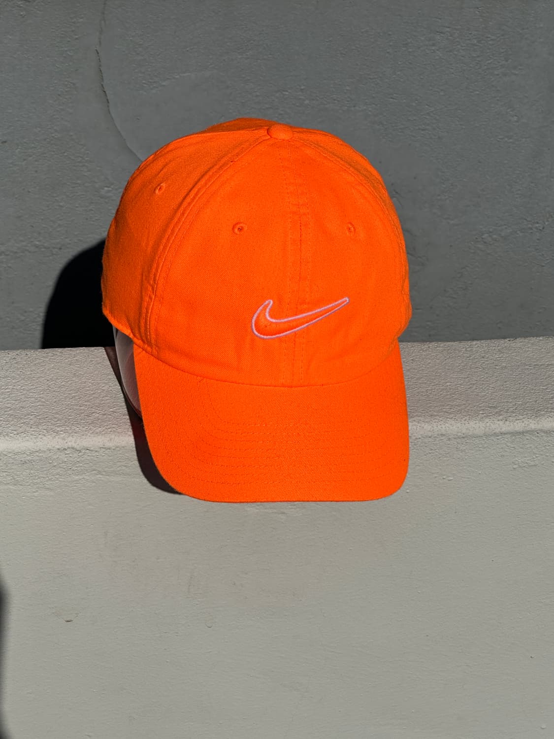 [F] 나이키 로고 주황 야광 볼캡 모자 상품이미지1