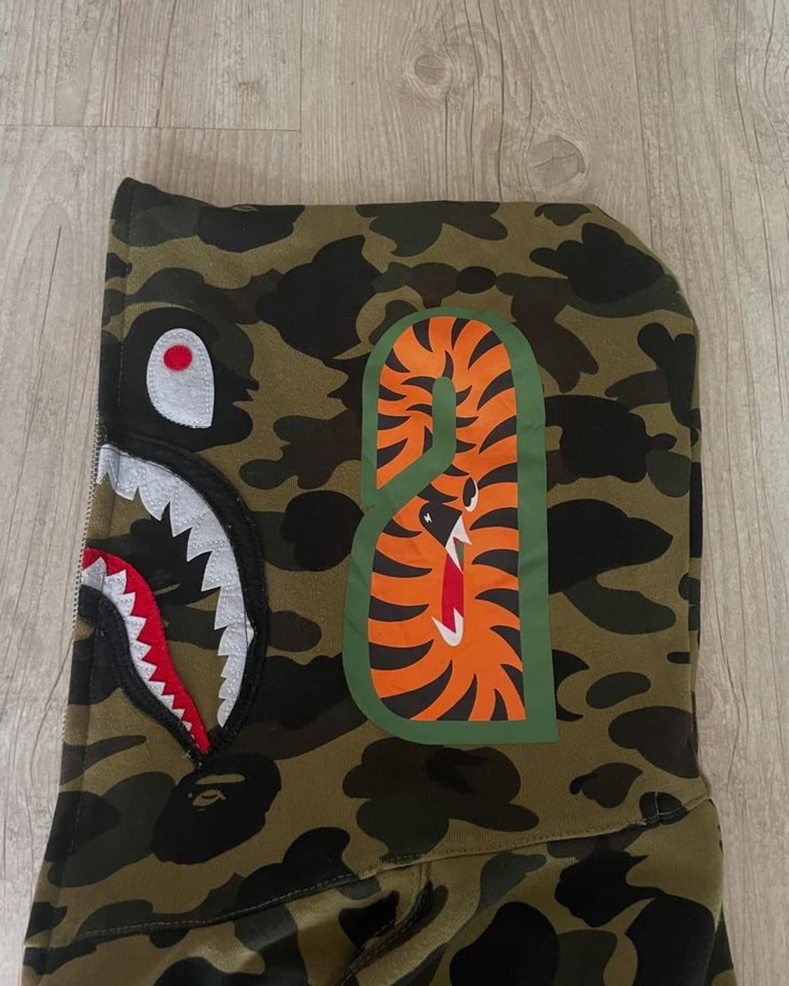 베이프 1st 카모 샤크 후드집업 XL 사계절용 남녀공용 상품이미지4