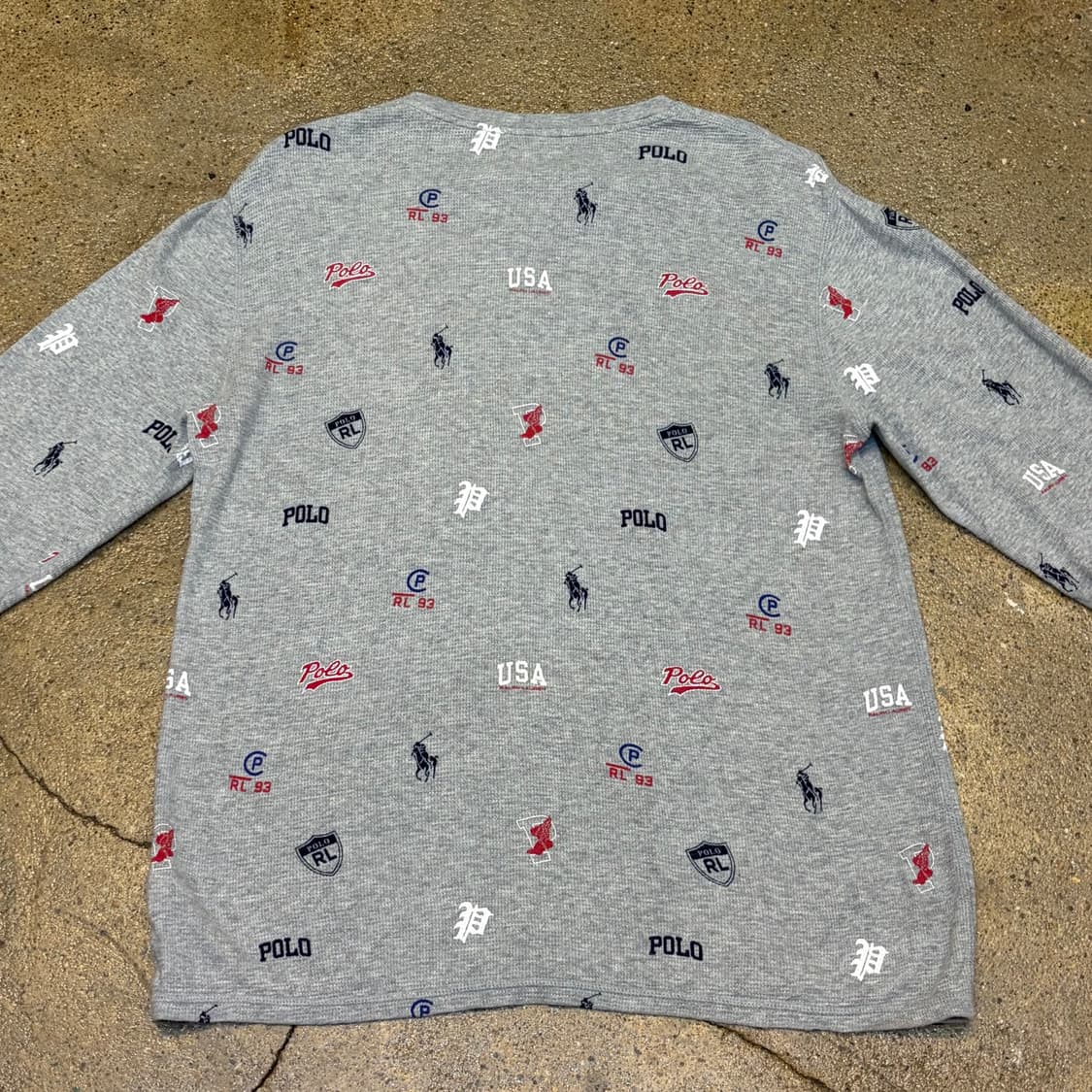 미국 빈티지 폴로랄프로렌 와플면 롱슬리브 긴팔티 상품이미지8