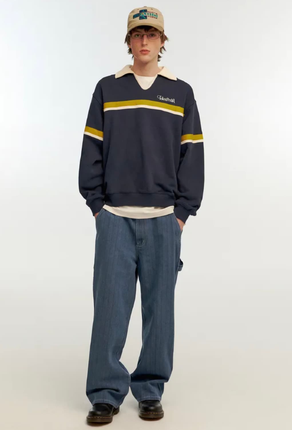 테켓 Language Sweatshirt Navy 상품이미지2