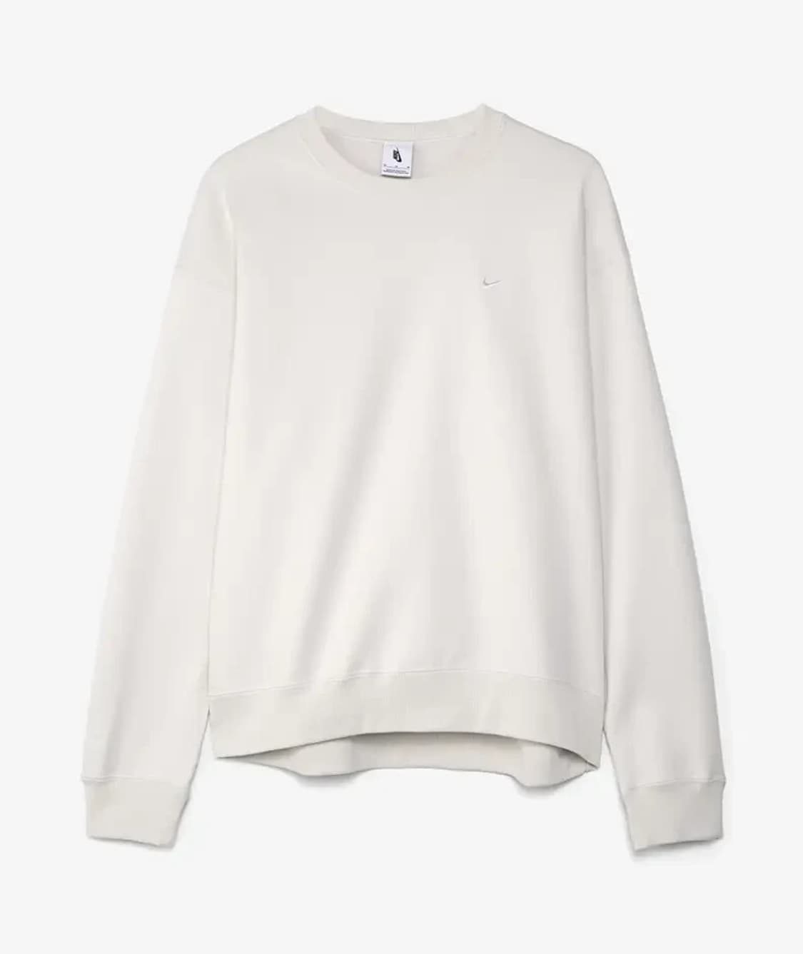 (m) 나이키 솔로 스우시 플리스 크루 본  화이트 상품이미지1