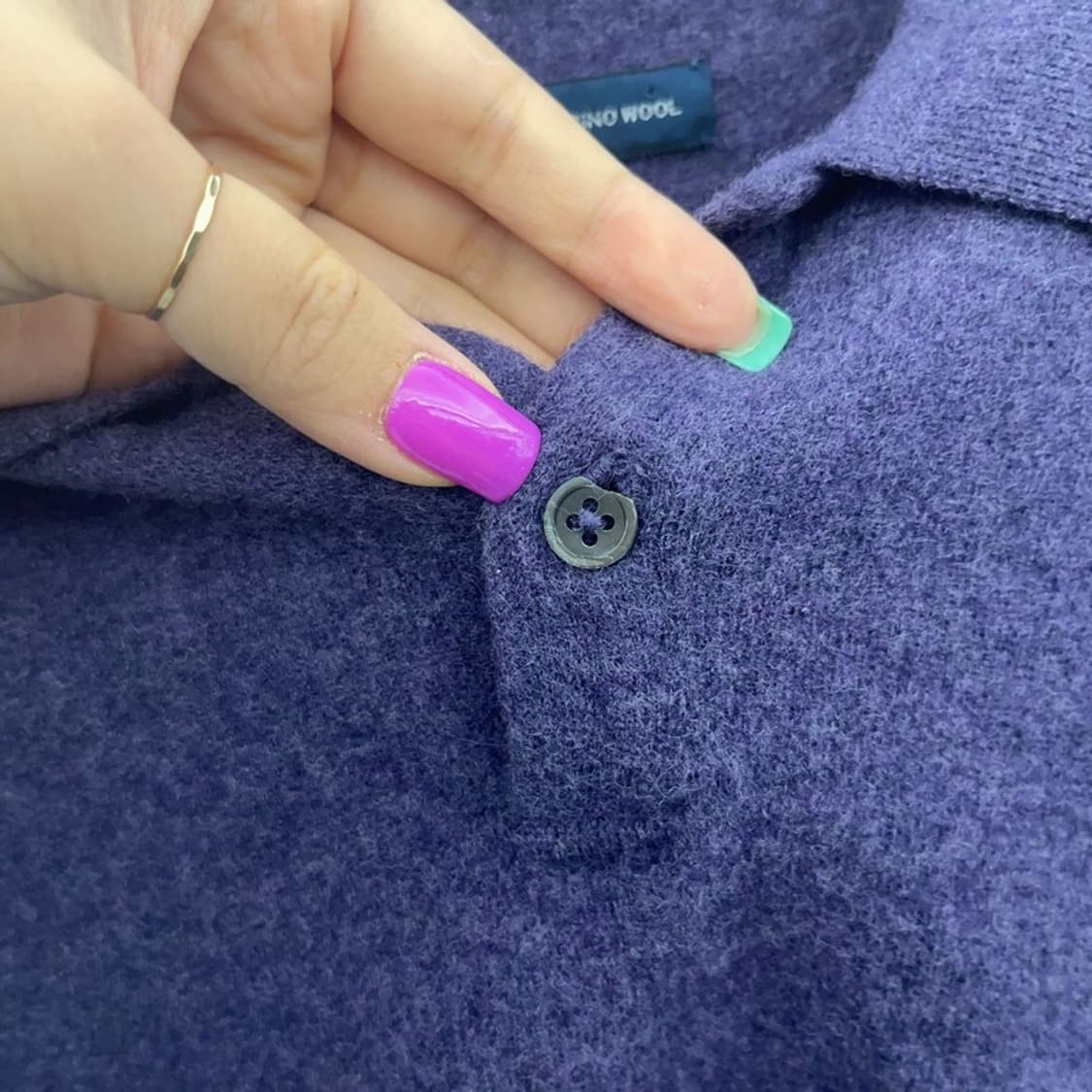 폴로 랄프로렌 메리노울 여리핏 퍼플 카라 니트 90 C06801 상품이미지7