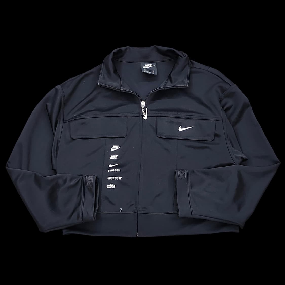 나이키 스우시 멀티로고 크롭 집업 트랙 자켓 상품이미지1