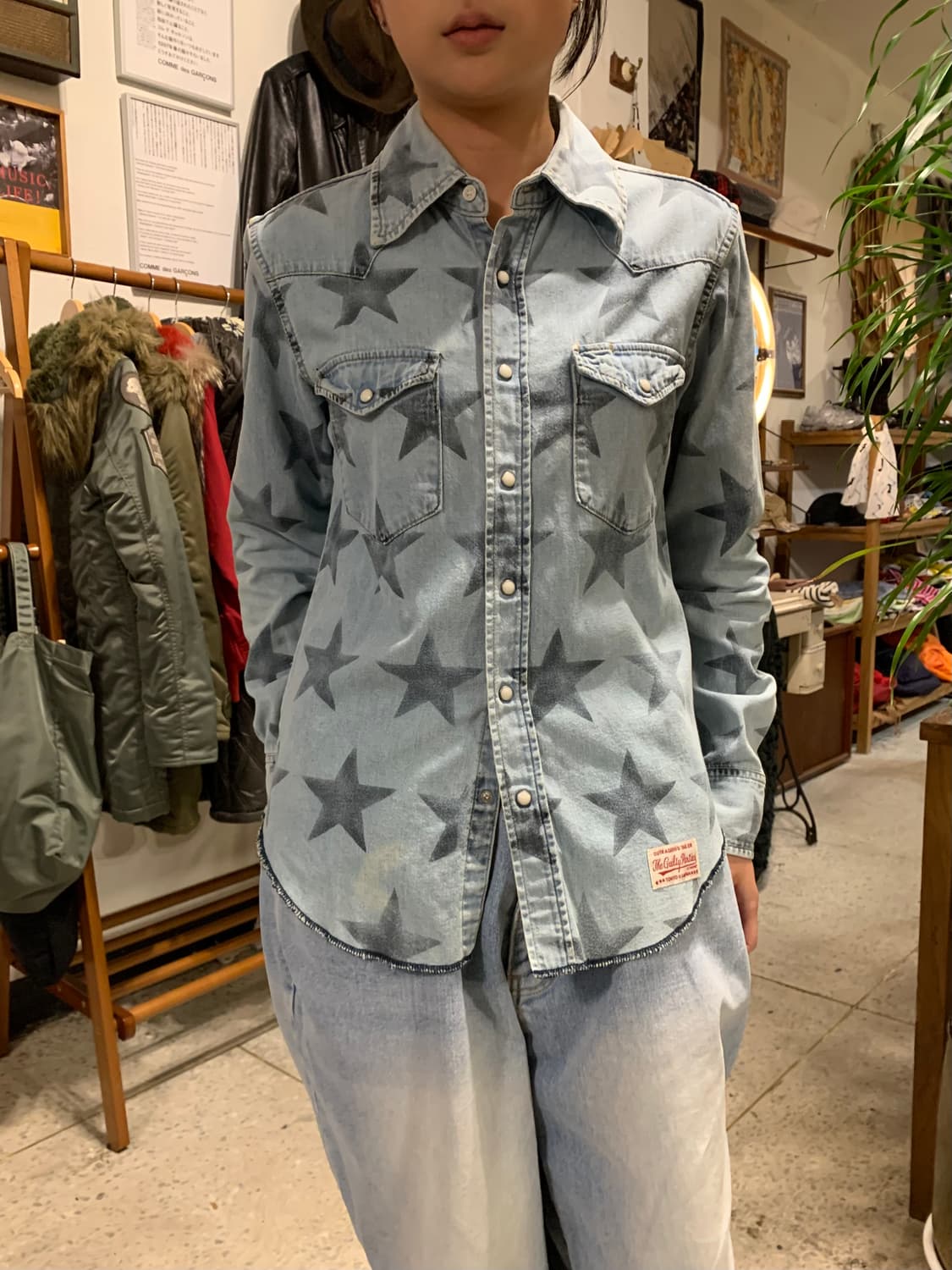 와코마리아 스타 데님 셔츠 상품이미지7