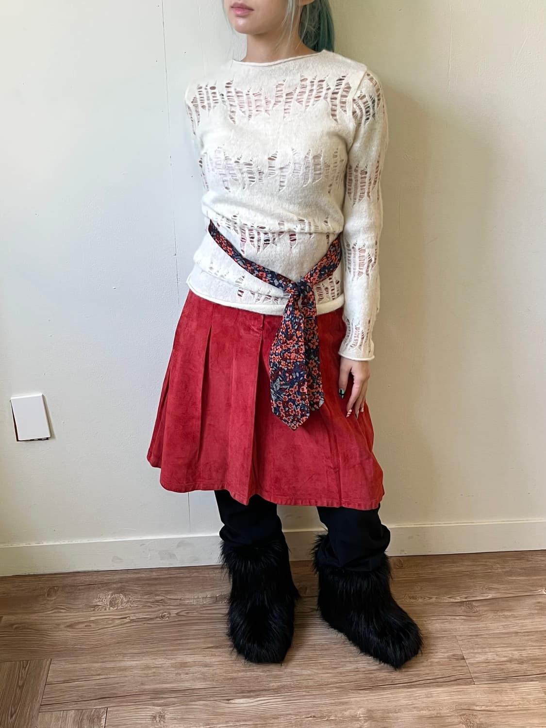 90‘s 입생로랑 플라워 타이 상품이미지10