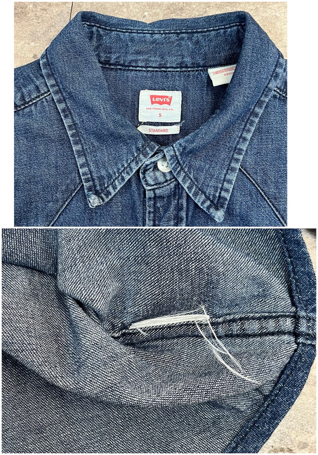 리바이스 웨스턴 데님 셔츠 S  #csz3313 상품이미지3