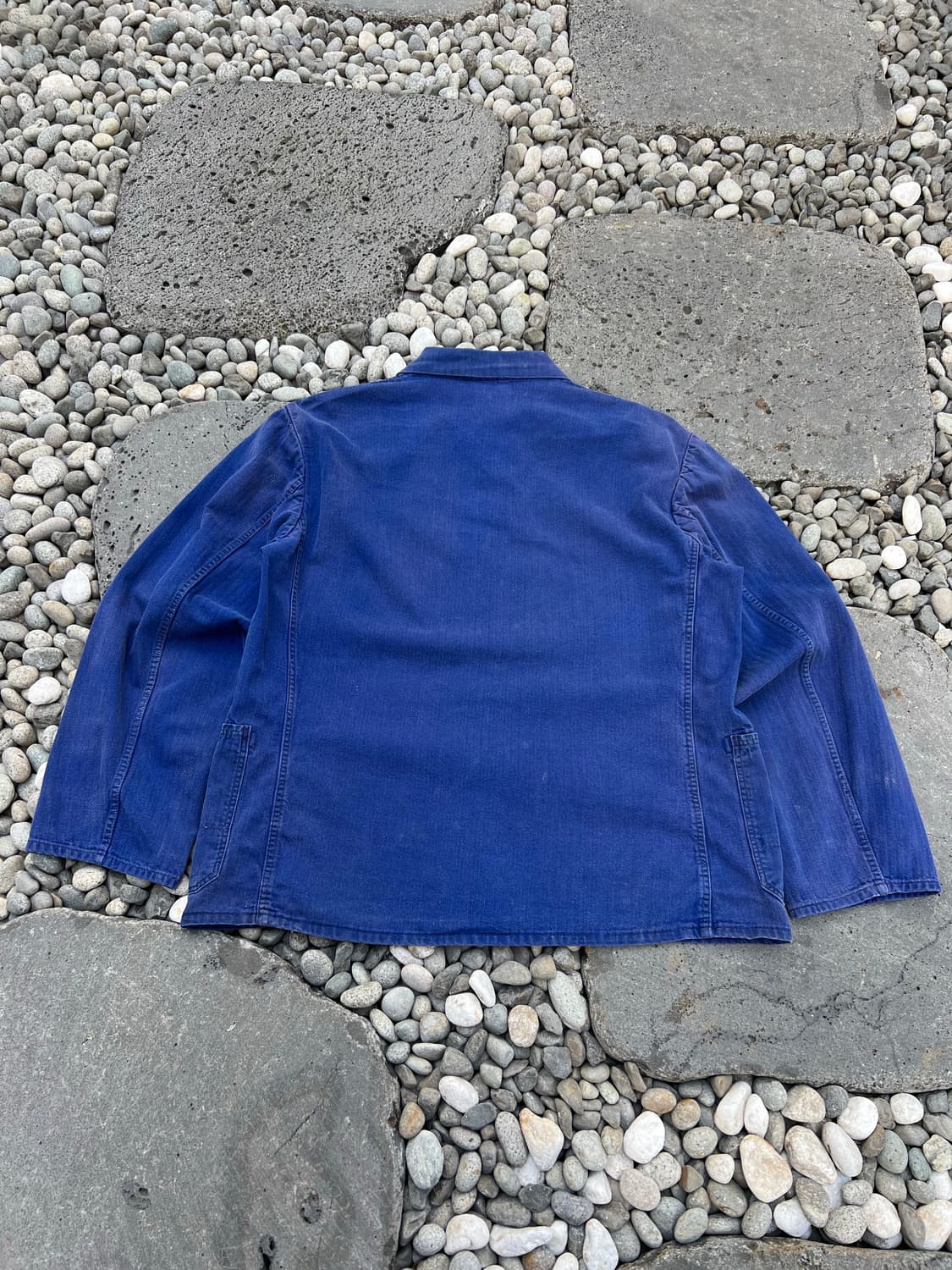 FADED PURPLE BLUE HBT 헤링본트윌코튼 프렌치워크자켓 상품이미지2