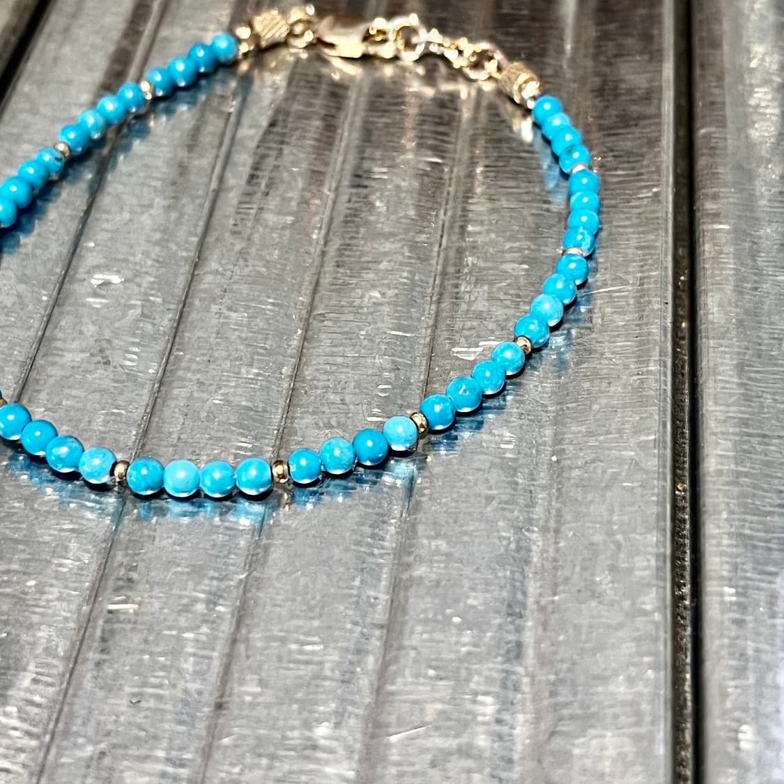 실버 비즈 터키석 팔찌 인디언주얼리 네이티브아메리칸 상품이미지3