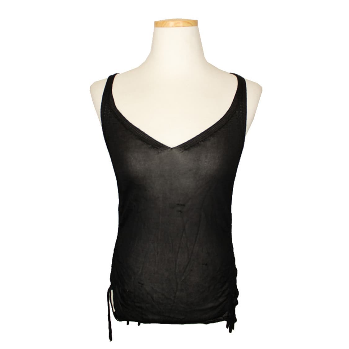 이세이FETE 블랙 측면 스트링 나시 니트 상의 3 상품이미지1