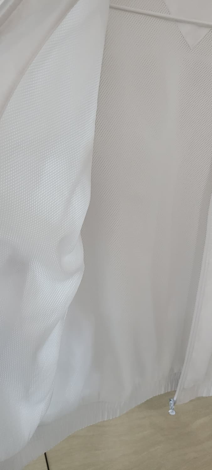 👔남성95사이즈👔아디다스 3선 흰색 바람막이 상품이미지6