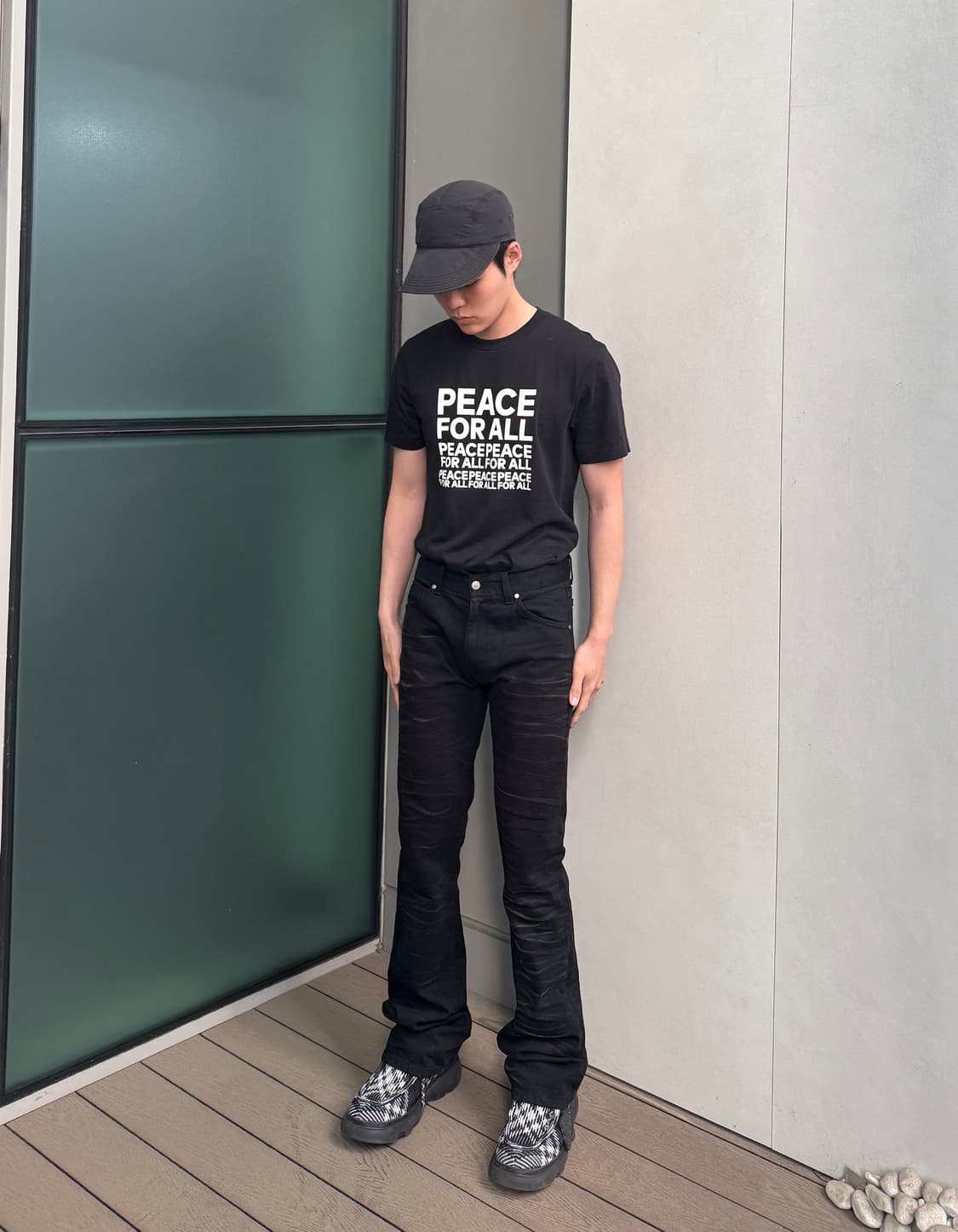 엘무드 슬래시 플레어 데님 팬츠 46 샘플  상품이미지4