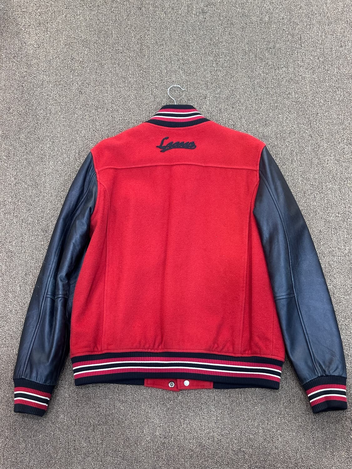 라코스테 레드 배색 양가죽 스타디움 자켓 상품이미지5