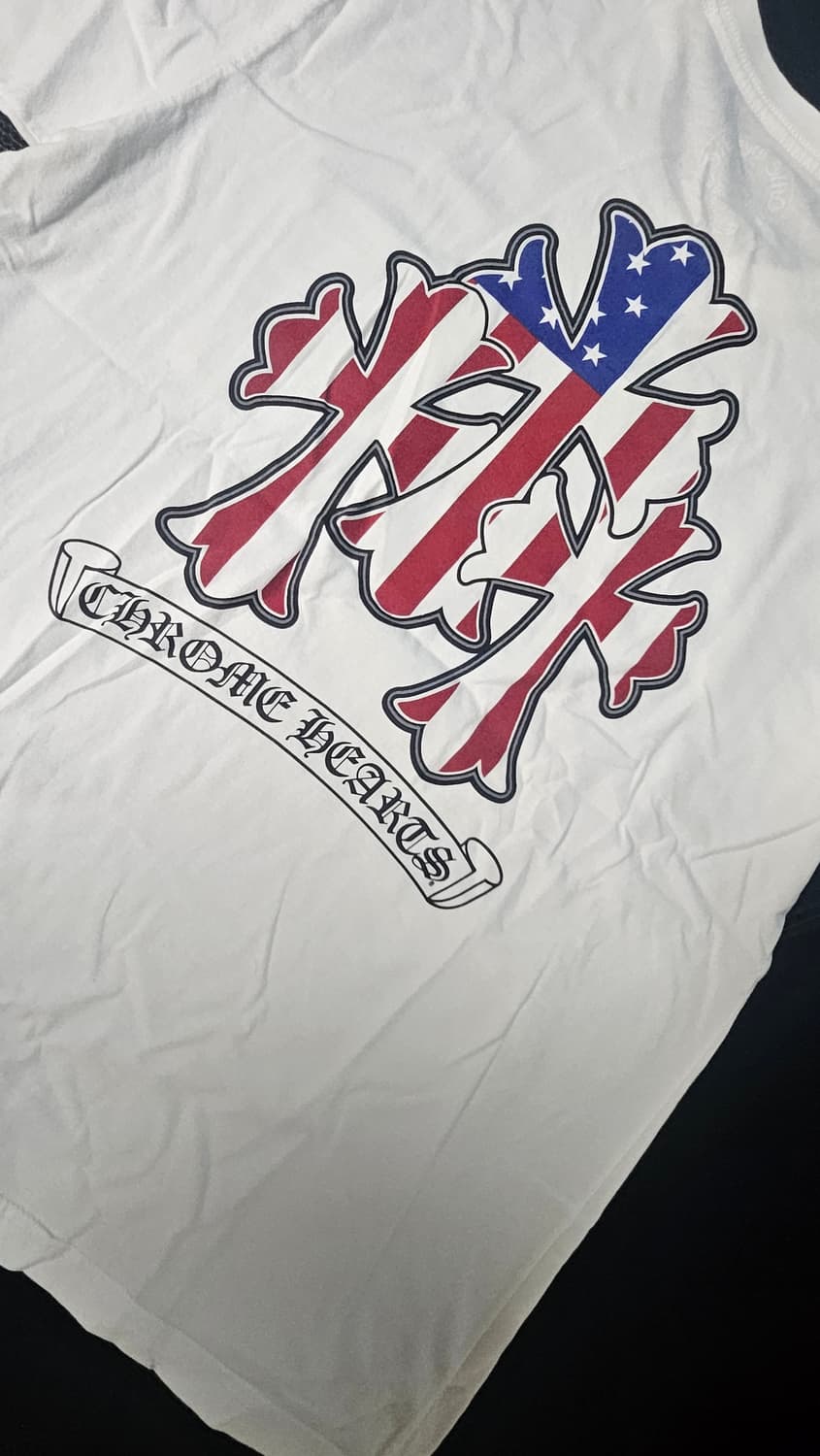 크롬하츠 성조기반팔티 L 상품이미지3