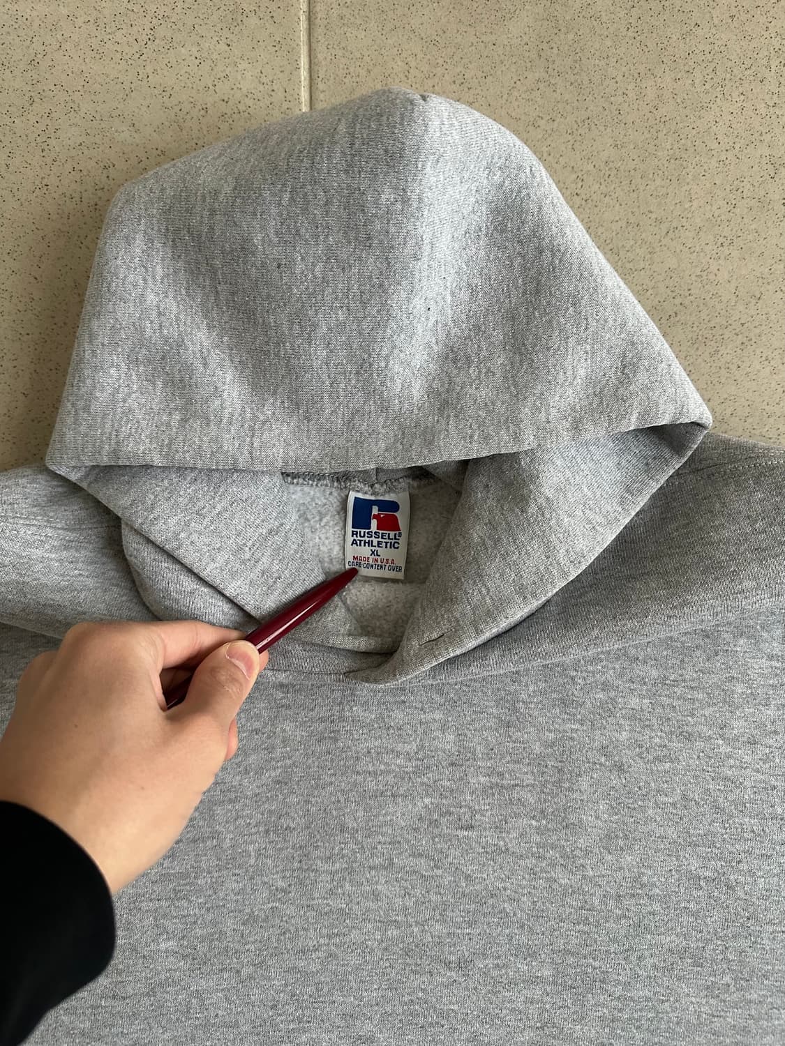 90s 빈티지 러셀 후드 그레이 XL USA 상품이미지6