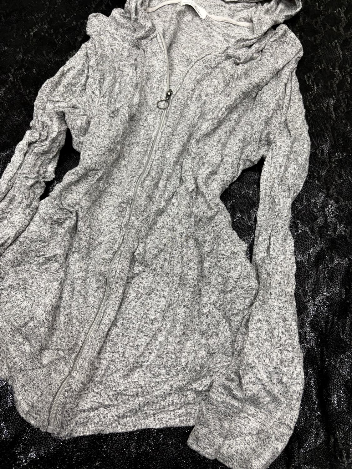 “Vintage” Loose fit Grey hoodie zip up 상품이미지7