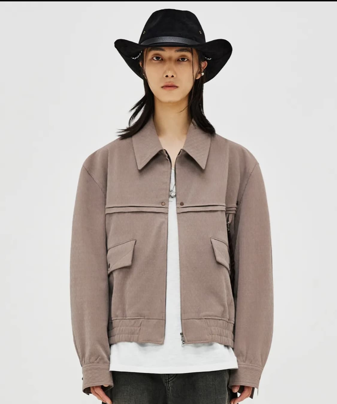 LMOOD 엘무드 더스티 웨스턴 블루종 라벤더 상품이미지6