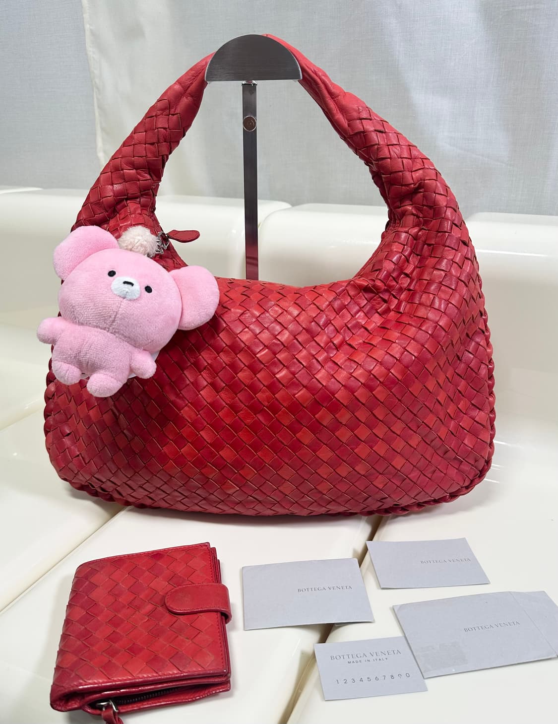 [A 정품] 보테가베네타 호보백 스몰 호보백 레드 상품이미지7