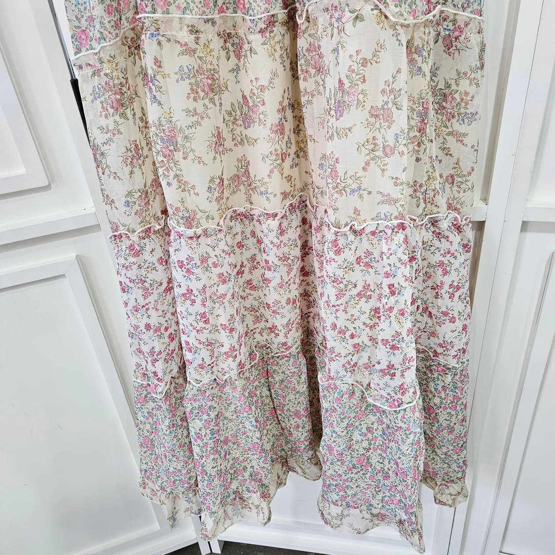 플라워 패치워크 롱 원피스 상품이미지3