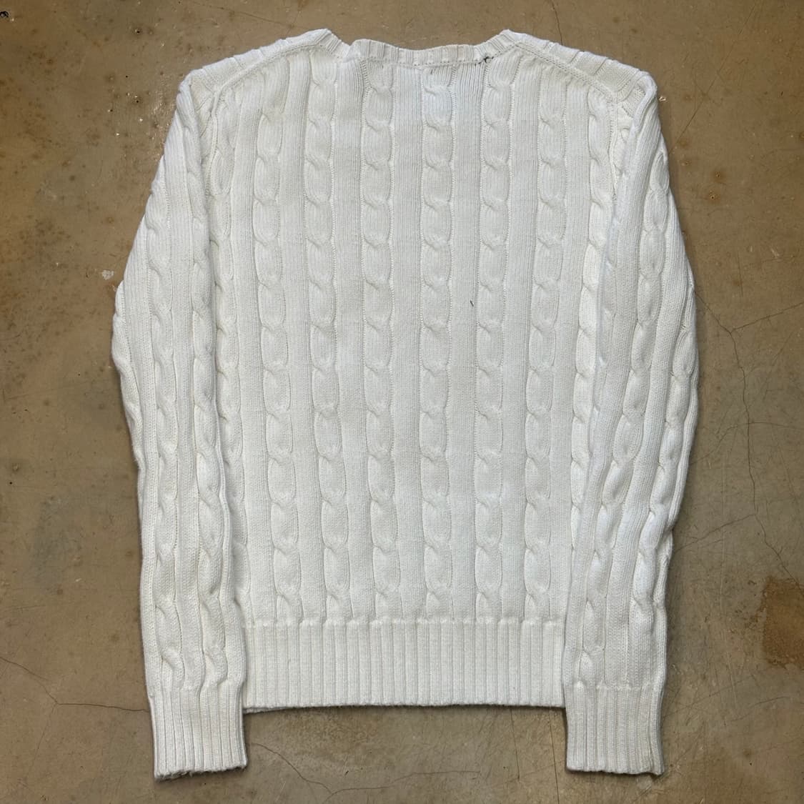 XS 폴로랄프로렌 여성용 화이트 긴팔 니트  상품이미지3