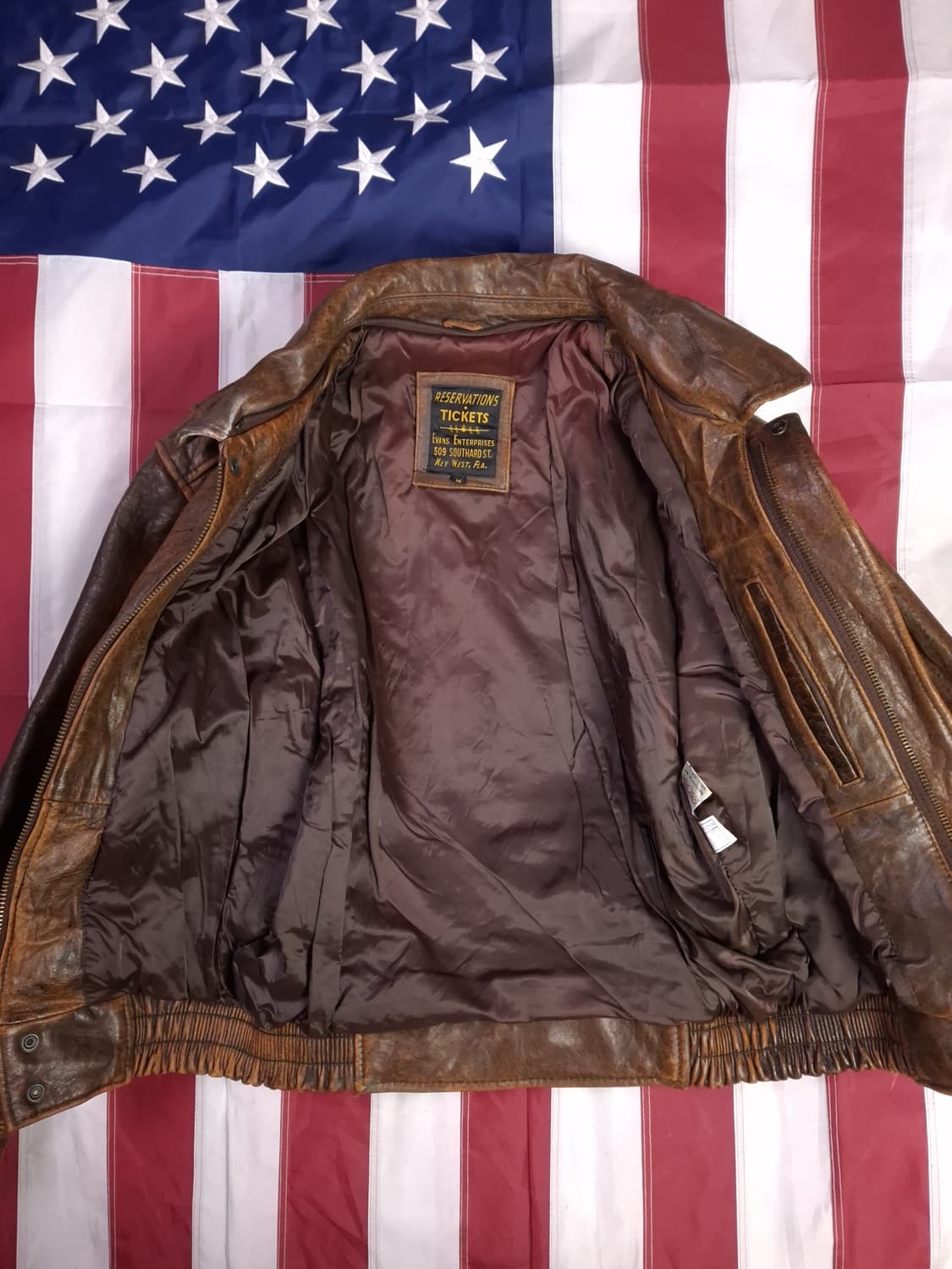 90's 국내산 일본 수출용 리얼레더 항공자켓 상품이미지5