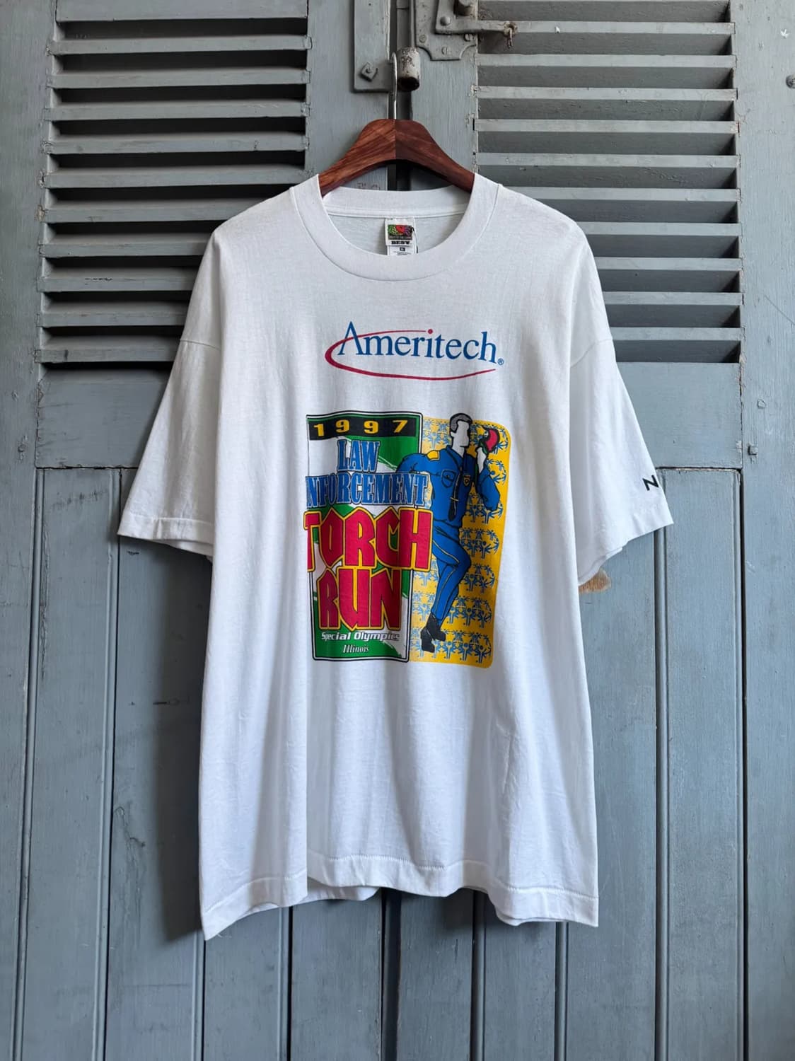 [XL]1997 스페셜 올림픽스 Torch Run 프린팅 티셔츠 상품이미지1