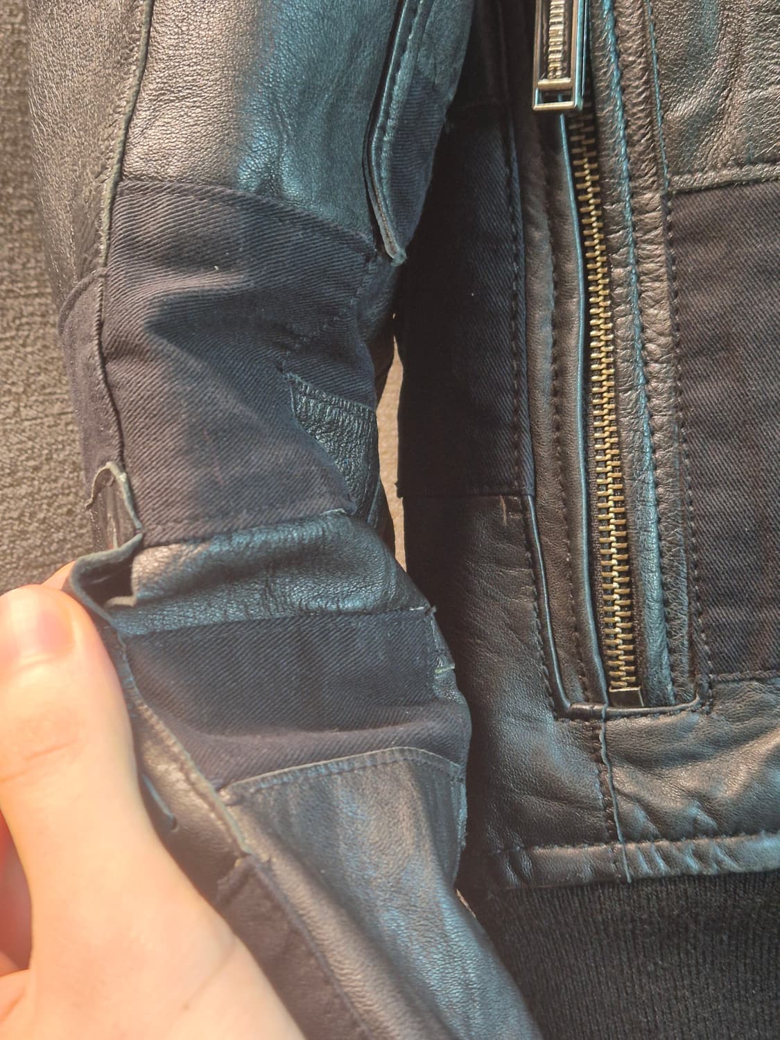 딕 비켐버그 레더 패치 집업 자켓 50 상품이미지3