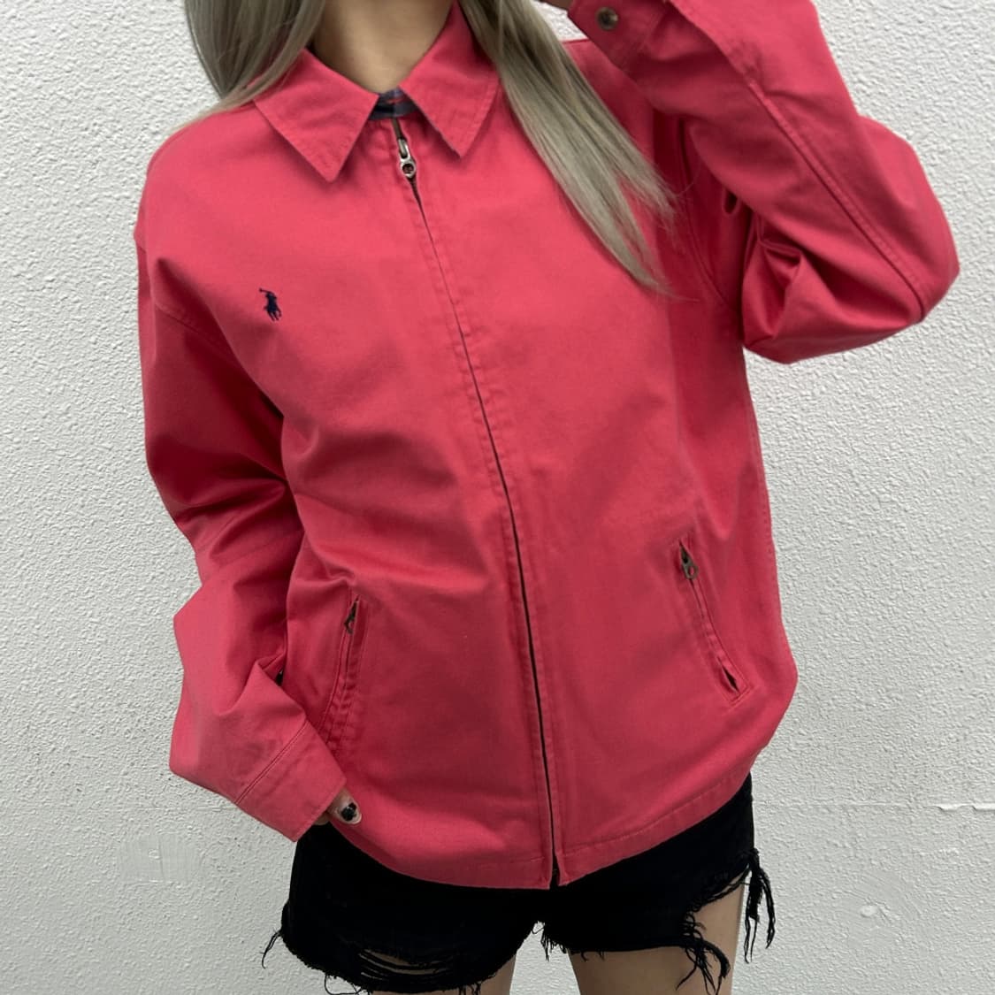 폴로 랄프로렌 네이비포니 코랄 카라 자켓 XL 상품이미지1