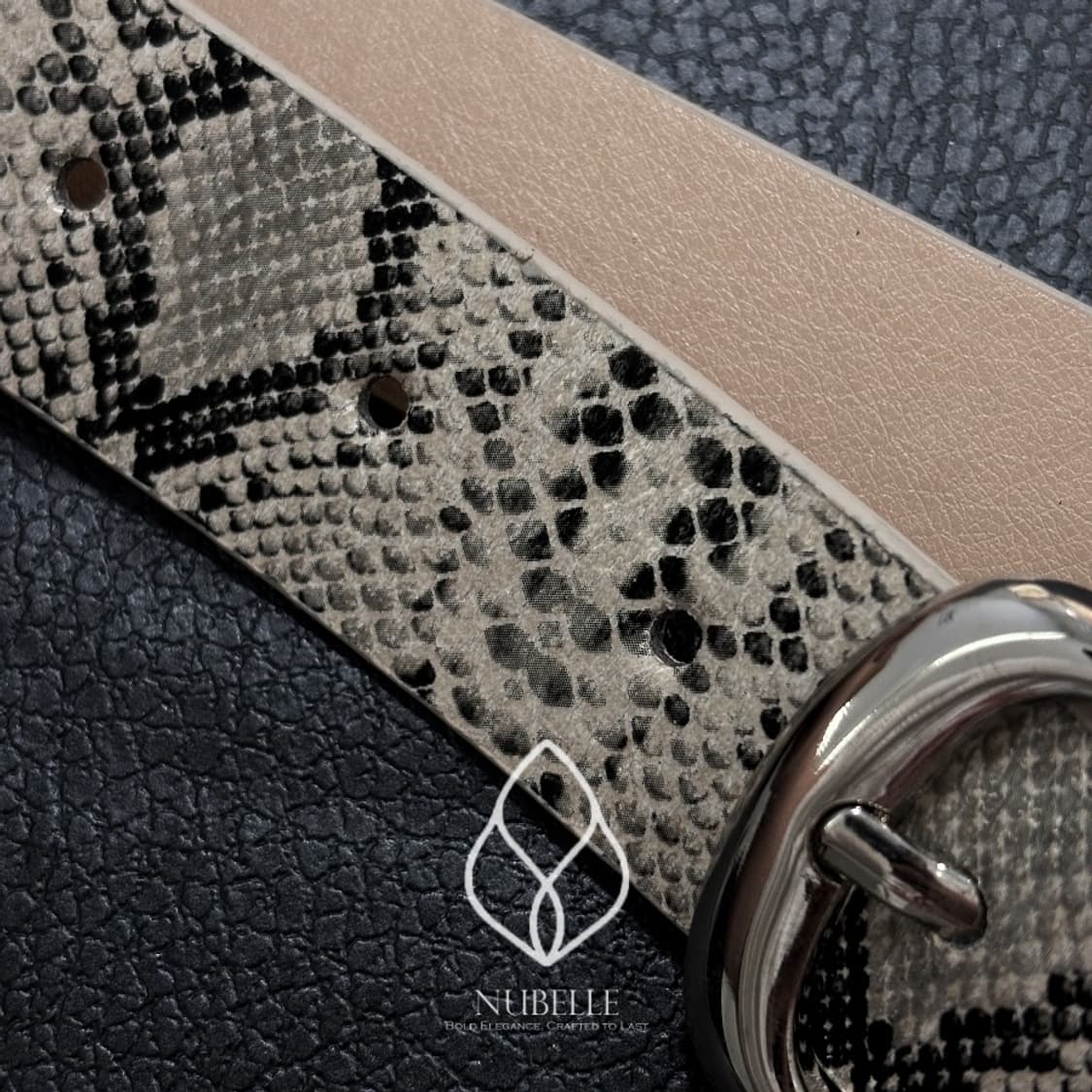 🌗 Python snake belt / 뱀피 스네이크 가죽 벨트 상품이미지6