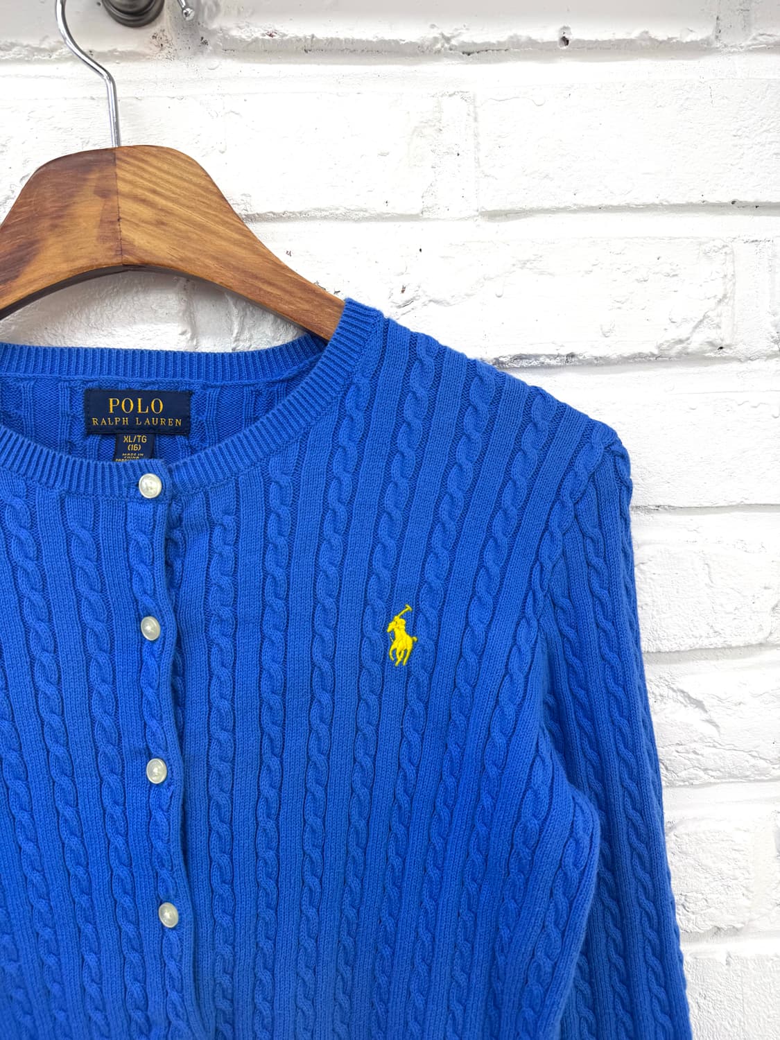 폴로 블루 케이블 가디건 상품이미지4