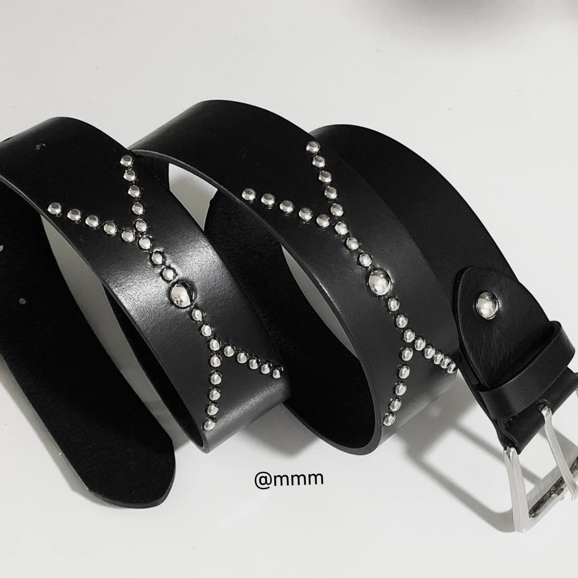 (unisex) 이태리가죽 스터드 벨트 상품이미지9