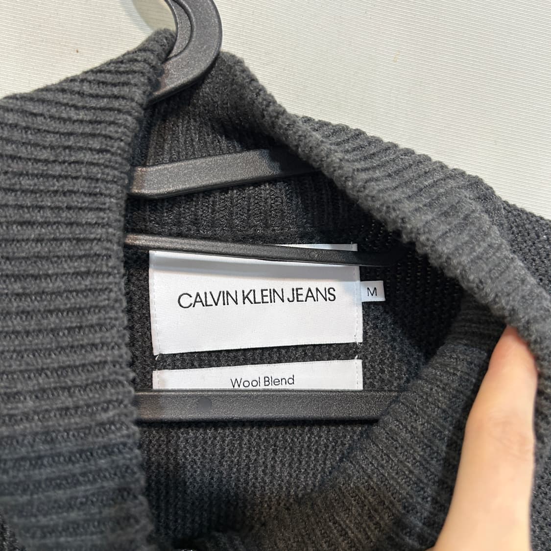 켈빈클라인 남성 니트 집업 M 상품이미지2