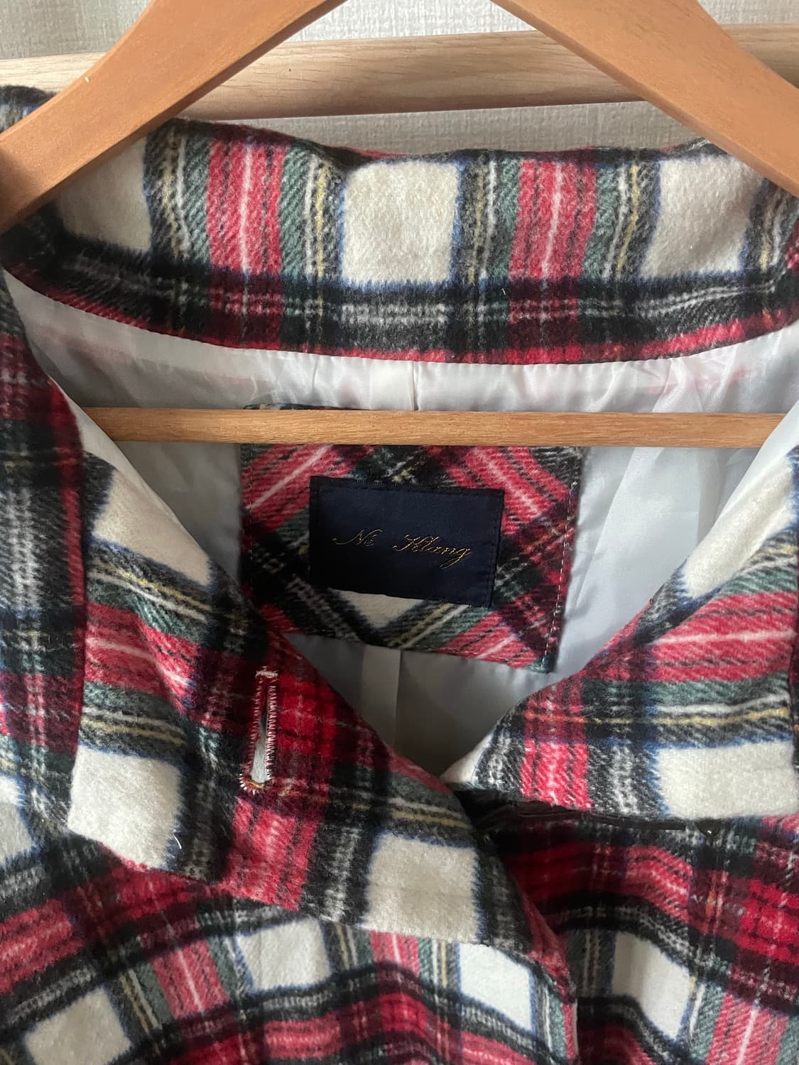 모리걸 빈티지 레드 체크 케이프 코트 상품이미지2