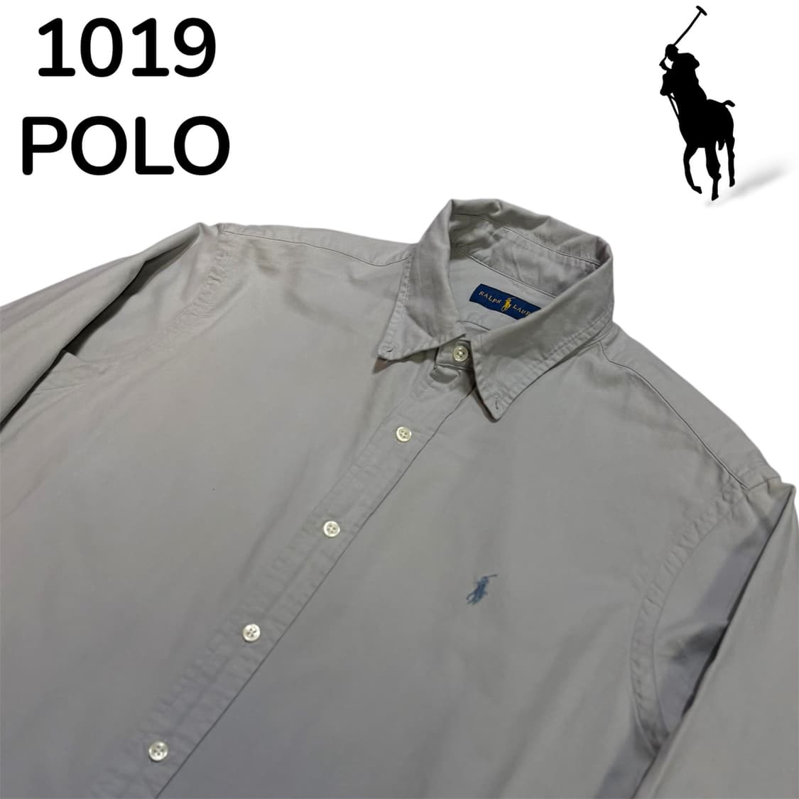 폴로 스몰 로고 솔리드 셔츠 블루 L 상품이미지4